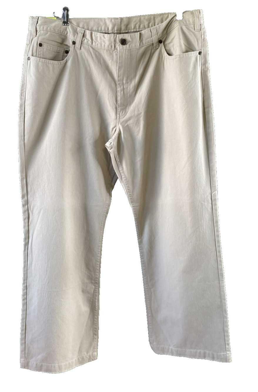 Kenneth Cole Mens Pants Size 38Wx29L NEW Casual Basic Classic Twill Tan Denim
